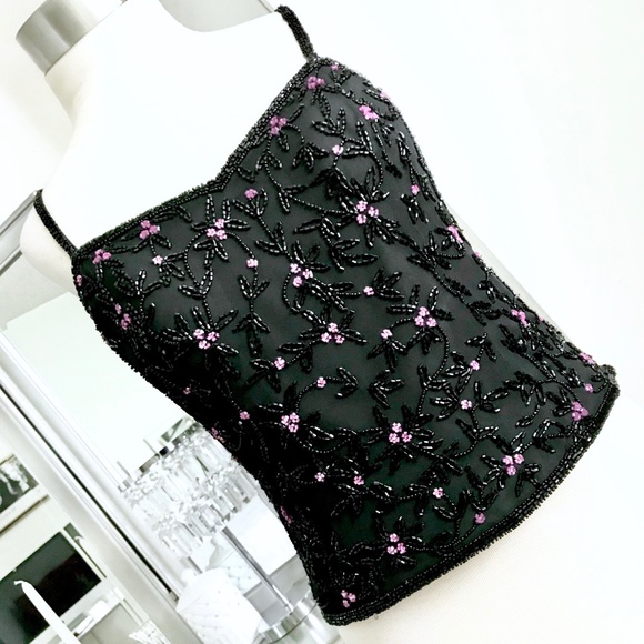 Tank Top Silk Beaded Medium - Picture 5 of 9